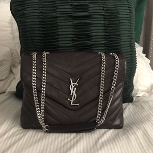 Yves Saint Laurent brown medium Loulou bag SHW